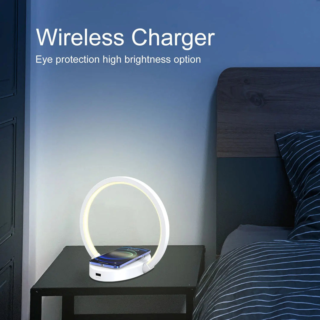 Night Lights Lamp Bluetooth Speaker Table Light With 10W Wireless Charger USB Port Phone Holder With Dynamic Color - Unique Unique Unique Night Lights Lamp Bluetooth Speaker Table Light With 10W Wireless Charger USB Port Phone Holder With Dynamic Color