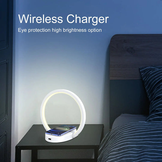 Night Lights Lamp Bluetooth Speaker Table Light With 10W Wireless Charger USB Port Phone Holder With Dynamic Color - Unique Unique Unique Night Lights Lamp Bluetooth Speaker Table Light With 10W Wireless Charger USB Port Phone Holder With Dynamic Color