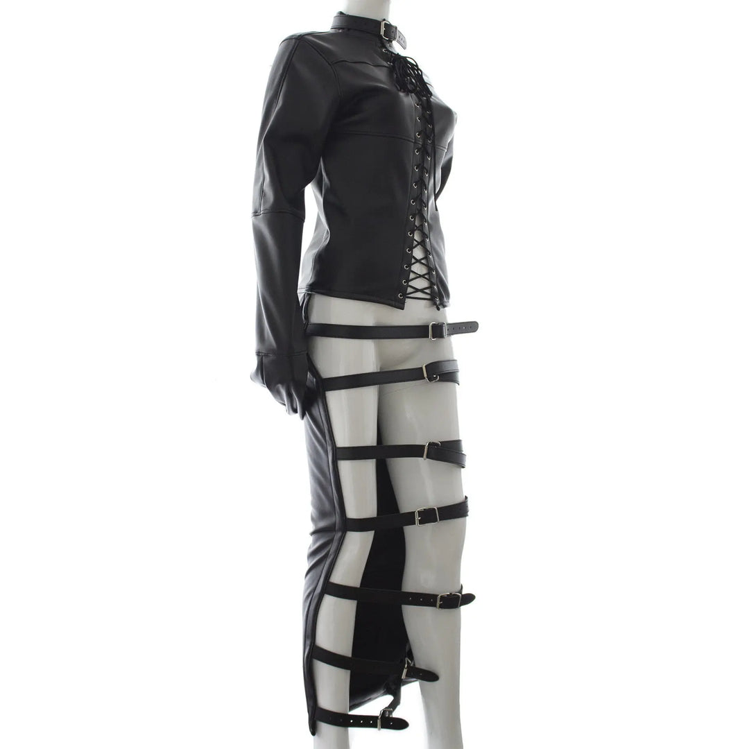 Women Clothes Bondage Stage Black Performance Costume - Unique Unique Unique Women Clothes Bondage Stage Black Performance Costume