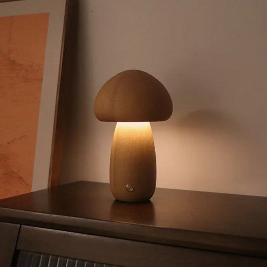 INS Wooden Cute Mushroom LED Night Light With Touch Switch Bedside Table Lamp For Bedroom Childrens Room Sleeping Night Lamps Home Decor - Unique Unique Unique INS Wooden Cute Mushroom LED Night Light With Touch Switch Bedside Table Lamp For Bedroom Childrens Room Sleeping Night Lamps Home Decor