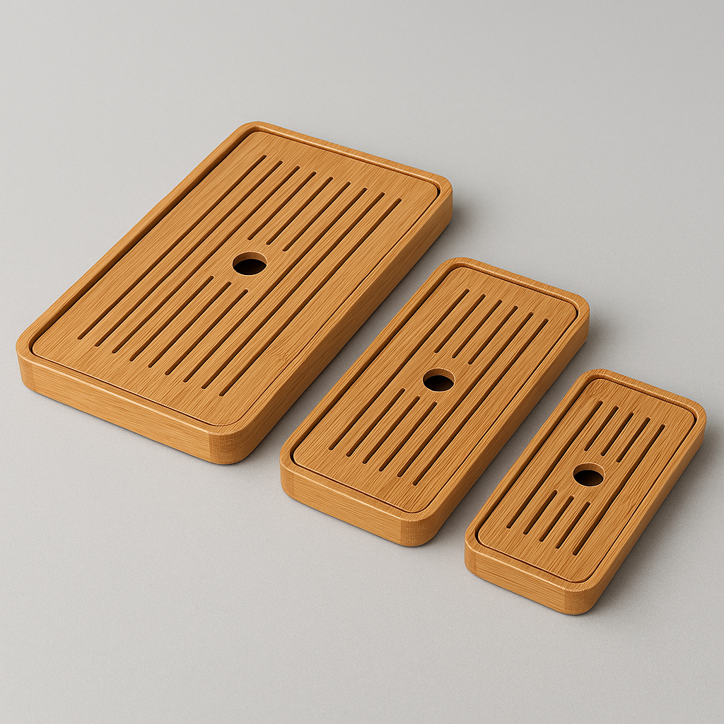 Bamboo Soap Dish — Slatted, Charred Finish