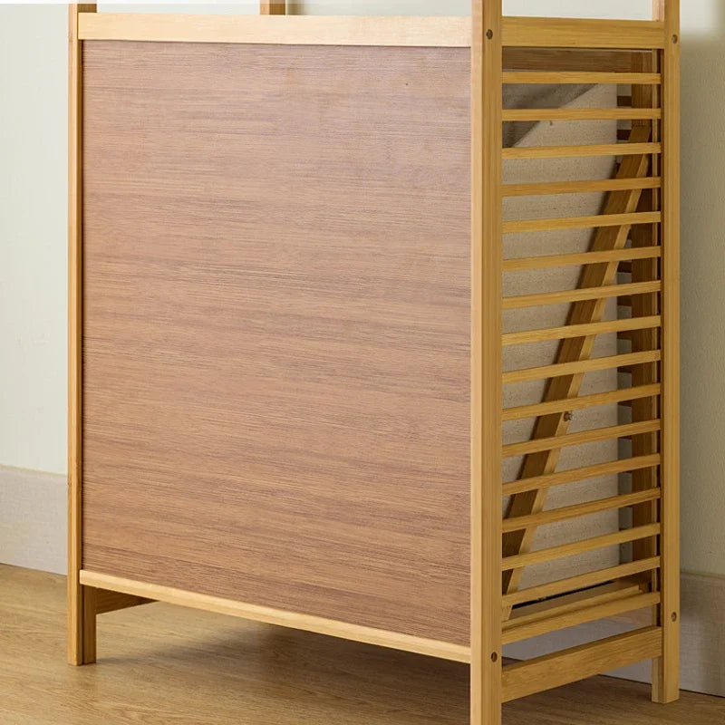 NNEOBA 4-Tier Laundry Hamper with Tilt-Out Basket | Bathroom Storage Shelf Organizer-3