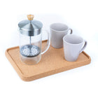 Natural Cork Beverage Serving Tray | Eco-Friendly Entertaining Essential