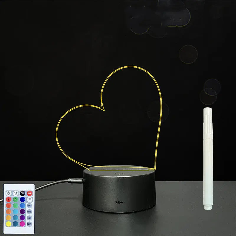 3D Acrylic Board Handwriting Message Board LED Light - Unique Unique Unique 3D Acrylic Board Handwriting Message Board LED Light