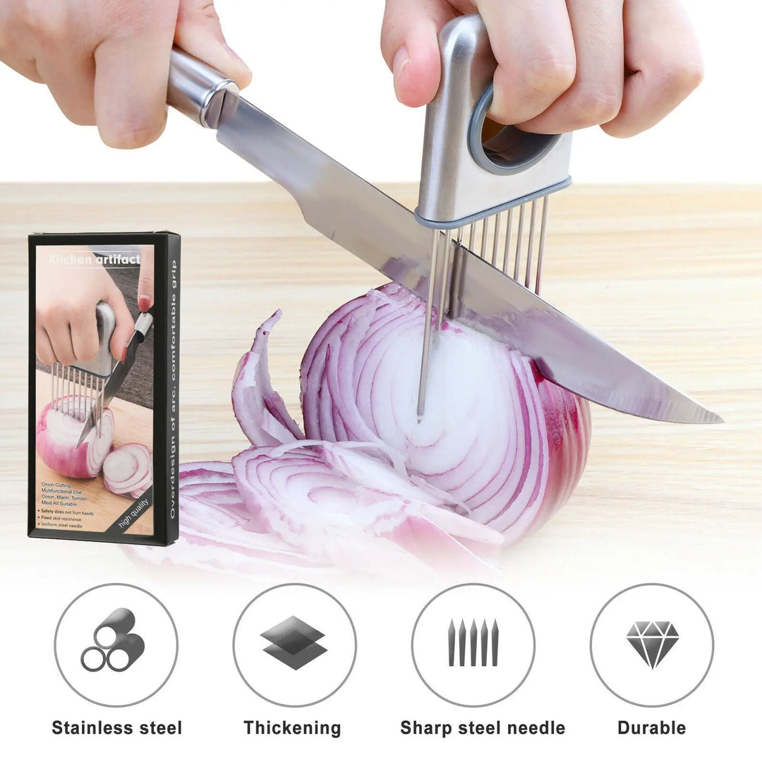 Onion Holder Slicer Vegetable tools Tomato Cutter Stainless Steel Kitchen Gadget - Unique Unique Unique Onion Holder Slicer Vegetable tools Tomato Cutter Stainless Steel Kitchen Gadget