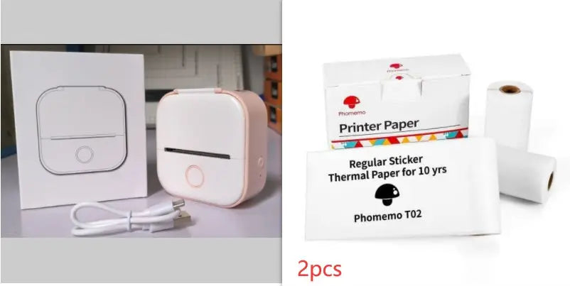 Portable Mini Thermal Label Printer Home Photo Printer Student Wrong Question Printer Bluetooth-compatible Mini Label Printer Price Tag Unique