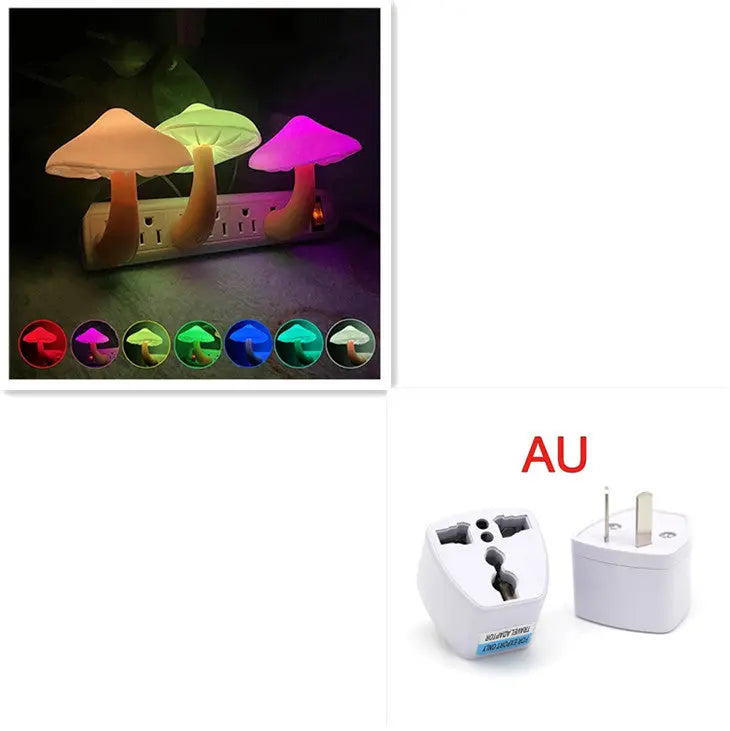 LED Night Light Mushroom Wall Socket Lamp EU US Plug Warm White Light-control Sensor Bedroom Light Home Decoration - Unique Unique Unique LED Night Light Mushroom Wall Socket Lamp EU US Plug Warm White Light-control Sensor Bedroom Light Home Decoration