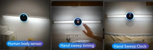 Smart Cabinet Light Clock Timing Sensor Light Removable LED Wardrobe Light Manual Sweep Switch Light - Unique Unique Unique Smart Cabinet Light Clock Timing Sensor Light Removable LED Wardrobe Light Manual Sweep Switch Light