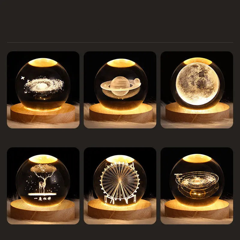 Luminous Starry Sky And Planets Moon Moon Crystal Ball Small Night Lamp Projection Ambience Light Creative Gift New Strange Gift - Unique Unique Unique Luminous Starry Sky And Planets Moon Moon Crystal Ball Small Night Lamp Projection Ambience Light Creative Gift New Strange Gift