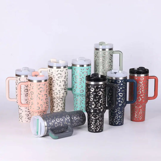 40 Oz Tumbler With Handle Straw Insulated, Stainless Steel Spill Proof Vacuum Coffee Cup Tumbler With Lid Tapered Mug Gifts For Valentine Lover Suitable For Car Gym Office Travel - Unique Unique Unique 40 Oz Tumbler With Handle Straw Insulated, Stainless Steel Spill Proof Vacuum Coffee Cup Tumbler With Lid Tapered Mug Gifts For Valentine Lover Suitable For Car Gym Office Travel