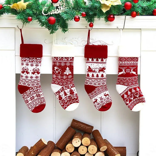 European And American Jacquard Yarn Gift Bag Christmas Decoration - Unique Unique Unique European And American Jacquard Yarn Gift Bag Christmas Decoration