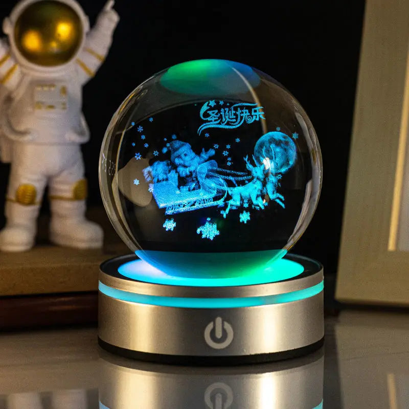 Creative 3D Inner Carving Luminous Crystal Ball Colorful Gradient Small Night Lamp Home Decorations Gifts Selection - Unique Unique Unique Creative 3D Inner Carving Luminous Crystal Ball Colorful Gradient Small Night Lamp Home Decorations Gifts Selection