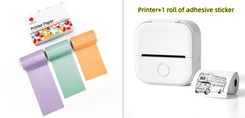 Portable Mini Thermal Label Printer Home Photo Printer Student Wrong Question Printer Bluetooth-compatible Mini Label Printer Price Tag Unique