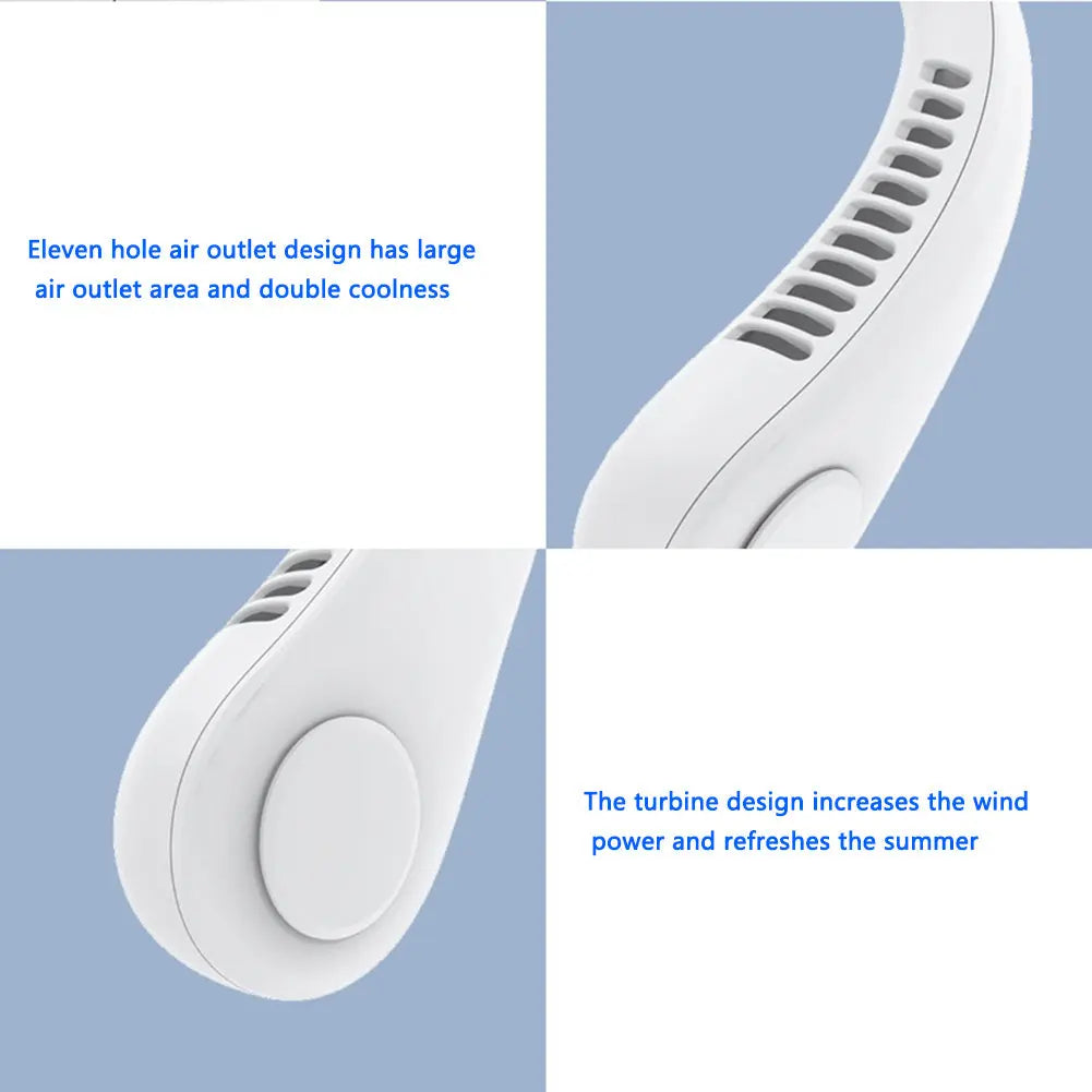 Hanging Neck Fan Portable Cooling Fan USB Leafless 360 Degree Neckband Fan 78 Surround Air Outlets 4000Mah Rechargeable - Unique Unique Unique Hanging Neck Fan Portable Cooling Fan USB Leafless 360 Degree Neckband Fan 78 Surround Air Outlets 4000Mah Rechargeable