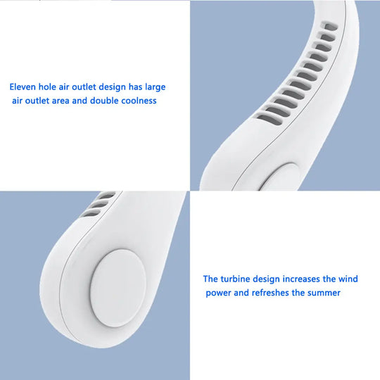 Hanging Neck Fan Portable Cooling Fan USB Leafless 360 Degree Neckband Fan 78 Surround Air Outlets 4000Mah Rechargeable - Unique Unique Unique Hanging Neck Fan Portable Cooling Fan USB Leafless 360 Degree Neckband Fan 78 Surround Air Outlets 4000Mah Rechargeable