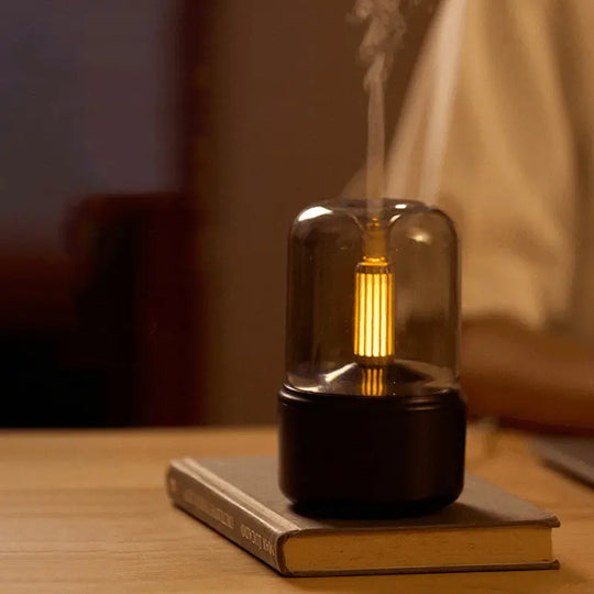 Atmosphere Light Humidifier Candlelight Aroma Diffuser Portable 120ml Electric USB Air Humidifier Cool Mist Maker Fogger 8-12 Hours With LED Night Light - Unique Unique Unique Atmosphere Light Humidifier Candlelight Aroma Diffuser Portable 120ml Electric USB Air Humidifier Cool Mist Maker Fogger 8-12 Hours With LED Night Light