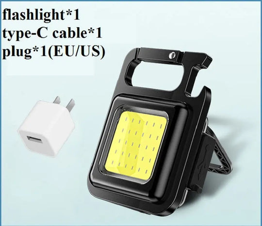 Mini Portable Flashlight Rechargeable Glare COB Keychain Light LED Work Light USB Charge Emergency Lamps Outdoor Camping Light - Unique Unique Unique Mini Portable Flashlight Rechargeable Glare COB Keychain Light LED Work Light USB Charge Emergency Lamps Outdoor Camping Light