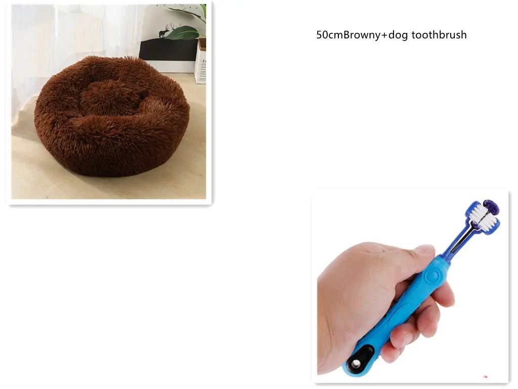 1 random color toothbrush pet plush dog brush in addition to bad breath tartar dental care dog cat cleaning supplies Unique