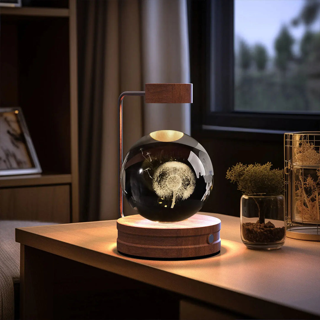 Crystal Ball Cosmic Dinosaur Indoor Night Light USB Power Warm Bedside Light Birthday Gift Night Lamp Unique