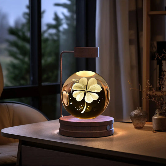 Crystal Ball Cosmic Dinosaur Indoor Night Light USB Power Warm Bedside Light Birthday Gift Night Lamp Unique