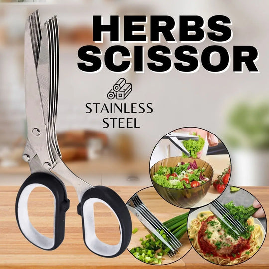 Herb Scissors With Multi Blades Stainless Steel Fast Cutting Shear Kitchen Tool - Unique Unique Unique Herb Scissors With Multi Blades Stainless Steel Fast Cutting Shear Kitchen Tool