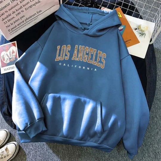 Los Angeles, California Usa City Leopard Hoodie - Unique Unique Unique Los Angeles, California Usa City Leopard Hoodie