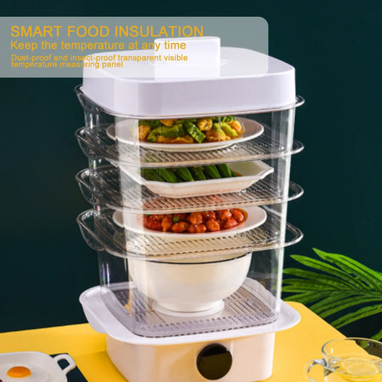 Multi-layer Dish Cover Heat Preservation Kitchen Cover Dining Table Leftover Storage Box Transparent Stack Cooking Hood Steamer - Unique Unique Unique Multi-layer Dish Cover Heat Preservation Kitchen Cover Dining Table Leftover Storage Box Transparent Stack Cooking Hood Steamer