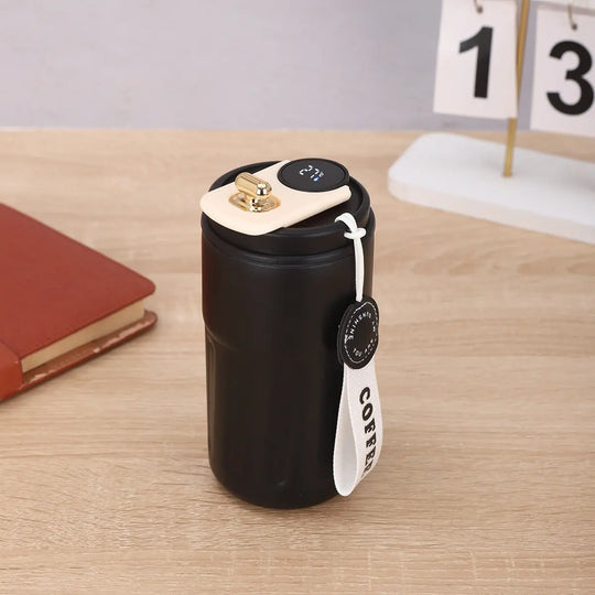 Smart Digital Thermal Bottle Portable Coffee Mug Stainless Steel Water Bottle In-Car Insulated Cup Keep Cold Vacuum Flasks 450ml - Unique Unique Unique Smart Digital Thermal Bottle Portable Coffee Mug Stainless Steel Water Bottle In-Car Insulated Cup Keep Cold Vacuum Flasks 450ml