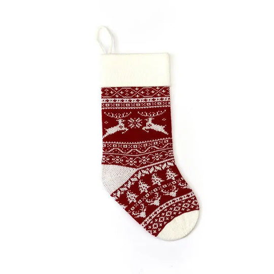 European And American Jacquard Yarn Gift Bag Christmas Decoration - Unique Unique Unique European And American Jacquard Yarn Gift Bag Christmas Decoration