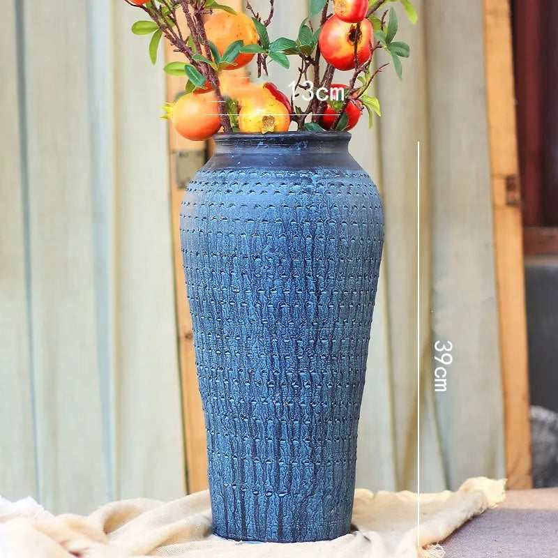 Ceramic Old Vases In The Living Room With Dried Flowers - Unique Unique Unique Ceramic Old Vases In The Living Room With Dried Flowers