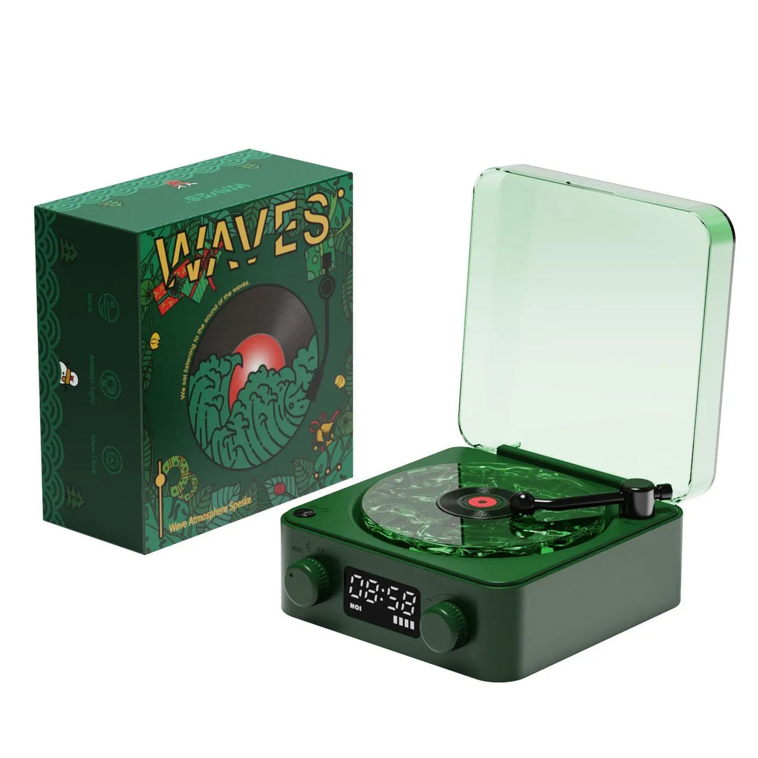 Retro Turntable Speaker Wireless Bluetooth-compatible 5.0 Vinyl Record Player Stereo Sound With White Noise RGB Projection Lamp Effect - Unique Unique Unique Retro Turntable Speaker Wireless Bluetooth-compatible 5.0 Vinyl Record Player Stereo Sound With White Noise RGB Projection Lamp Effect