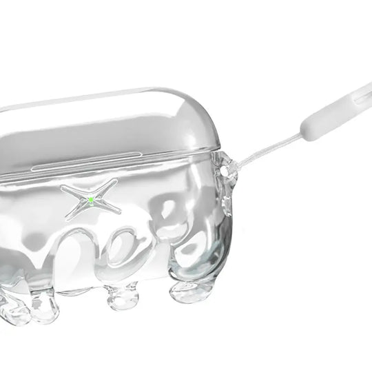 Water Drop Transparent Protective Shell Bluetooth Earbuds Case Hard Shell Unique