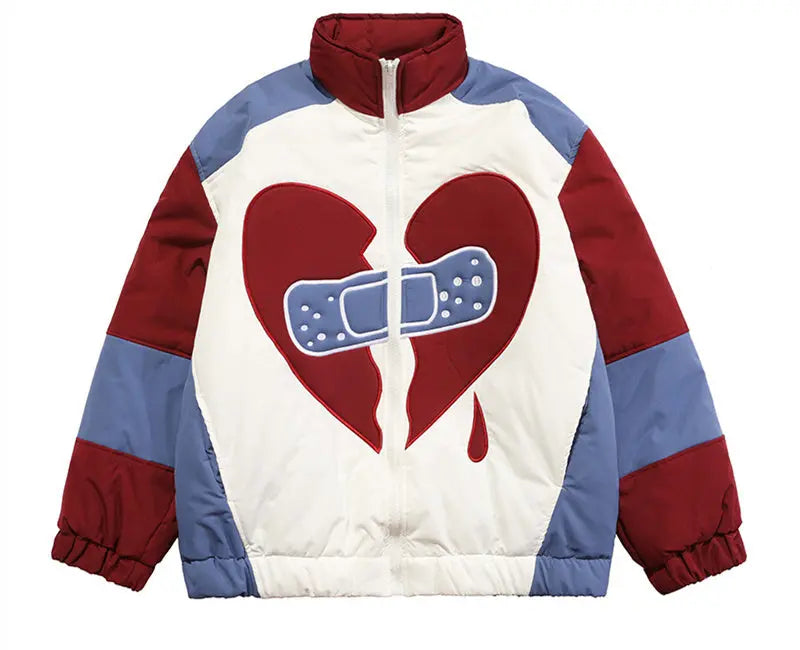 High Street Love Bandage Stitching Cotton Clothes For Men And Women - Unique Unique Unique High Street Love Bandage Stitching Cotton Clothes For Men And Women