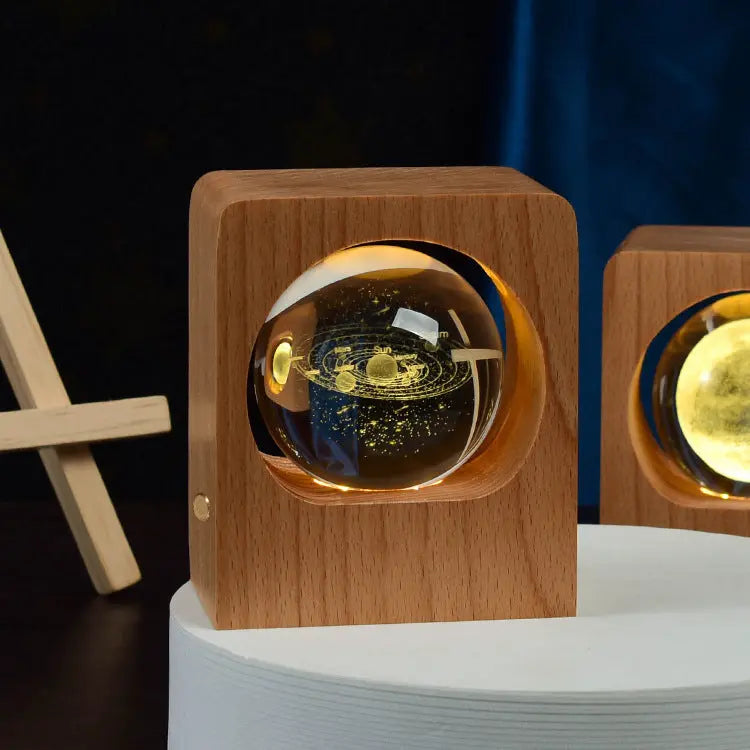 Beech Crystal Ball Night Light 3D Laser Engraving Elk Jellyfish LED Nightlights USB Dimmable Lamp For Bedroom Decoration Gifts Home Decor - Unique Unique Unique Beech Crystal Ball Night Light 3D Laser Engraving Elk Jellyfish LED Nightlights USB Dimmable Lamp For Bedroom Decoration Gifts Home Decor