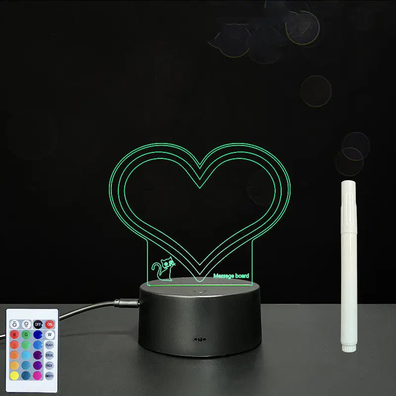 3D Acrylic Board Handwriting Message Board LED Light Unique