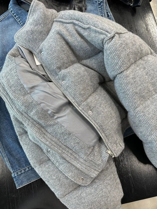 Gray All-match Season Warm Korean Style Cotton Clothes Women - Unique Unique Unique Gray All-match Season Warm Korean Style Cotton Clothes Women