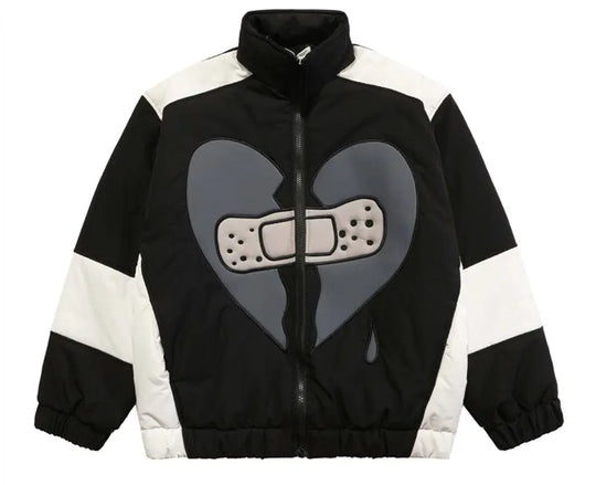 High Street Love Bandage Stitching Cotton Clothes For Men And Women - Unique Unique Unique High Street Love Bandage Stitching Cotton Clothes For Men And Women
