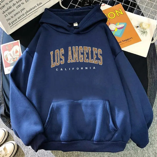 Los Angeles, California Usa City Leopard Hoodie - Unique Unique Unique Los Angeles, California Usa City Leopard Hoodie