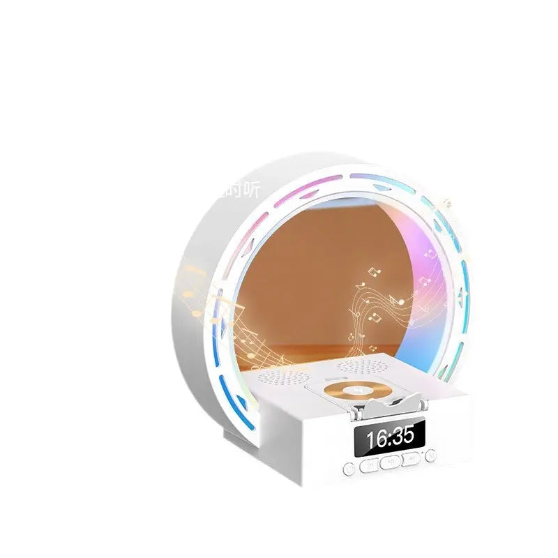 4 In 1 Wireless Bluetooth-compatible Speaker Charging Pad Bedside Lamp With Alarm Clock Wake-Up Light For Bedroom Support USB Drive TF Card - Unique Unique Unique 4 In 1 Wireless Bluetooth-compatible Speaker Charging Pad Bedside Lamp With Alarm Clock Wake-Up Light For Bedroom Support USB Drive TF Card