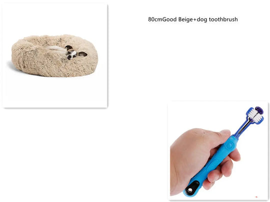 1 random color toothbrush pet plush dog brush in addition to bad breath tartar dental care dog cat cleaning supplies Unique