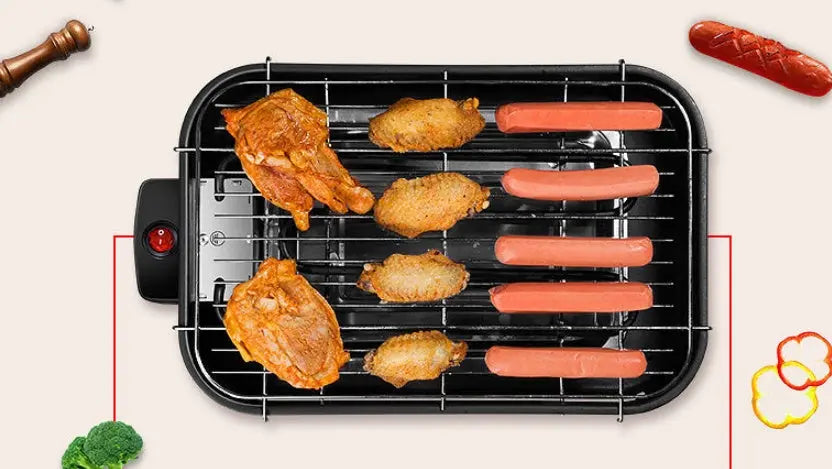 Factory directly for household barbecue square non-smoking electric oven carbon steel plate knob temperature control Korean electric baking tray customization - Unique Unique Unique Factory directly for household barbecue square non-smoking electric oven carbon steel plate knob temperature control Korean electric baking tray customization
