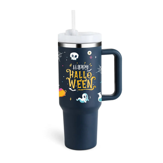 40 Oz Tumbler With Handle Straw Insulated, Stainless Steel Spill Proof Vacuum Coffee Cup Tumbler With Lid Tapered Mug Gifts For Valentine Lover Suitable For Car Gym Office Travel Unique