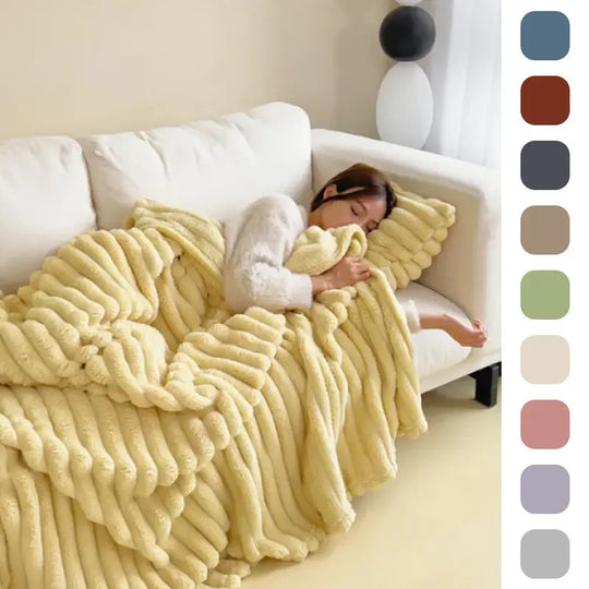 Soft Wind Bubble Velvet Blanket Warm Solid Rabbit Fur Blankets Double-sided Thickening Cover Throw Warm Fur Blanket - Unique Unique Unique Soft Wind Bubble Velvet Blanket Warm Solid Rabbit Fur Blankets Double-sided Thickening Cover Throw Warm Fur Blanket
