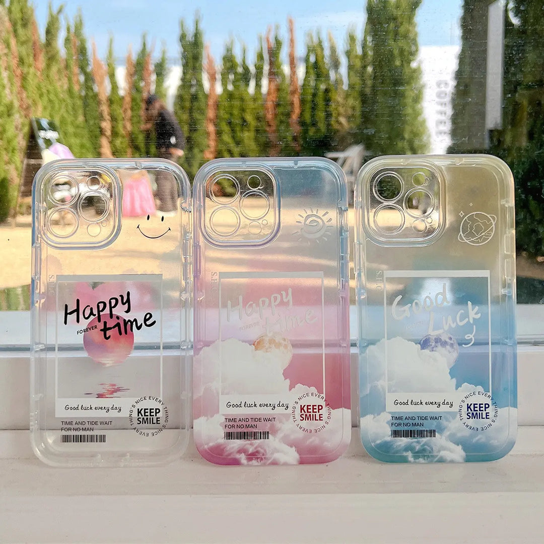 Gradient Transparent Color Cloud Letter 13 12 11 Pro Pro Max Mobile Phone Case - Unique Unique Unique Gradient Transparent Color Cloud Letter 13 12 11 Pro Pro Max Mobile Phone Case