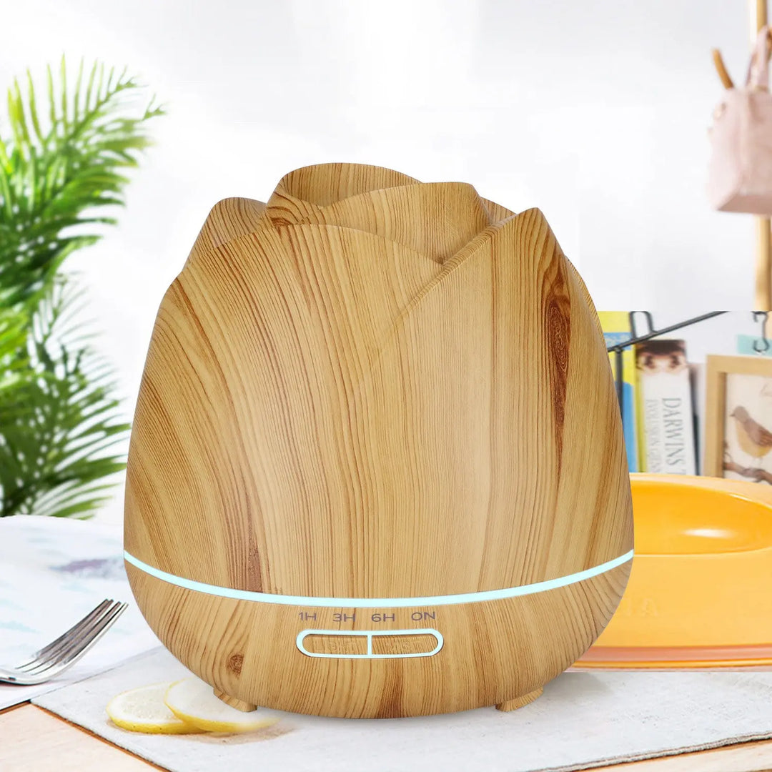 Light Wood Grain 400ml Colorful Light Rose Humidifier - Unique Unique Unique Light Wood Grain 400ml Colorful Light Rose Humidifier