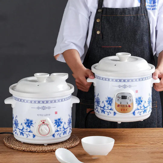 Home White Porcelain Automatic Electric Stew Pot - Unique Unique Unique Home White Porcelain Automatic Electric Stew Pot