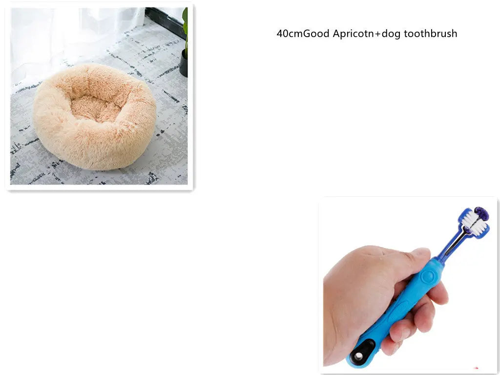 1 random color toothbrush pet plush dog brush in addition to bad breath tartar dental care dog cat cleaning supplies Unique