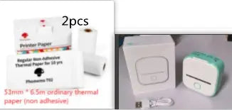 Portable Mini Thermal Label Printer Home Photo Printer Student Wrong Question Printer Bluetooth-compatible Mini Label Printer Price Tag Unique