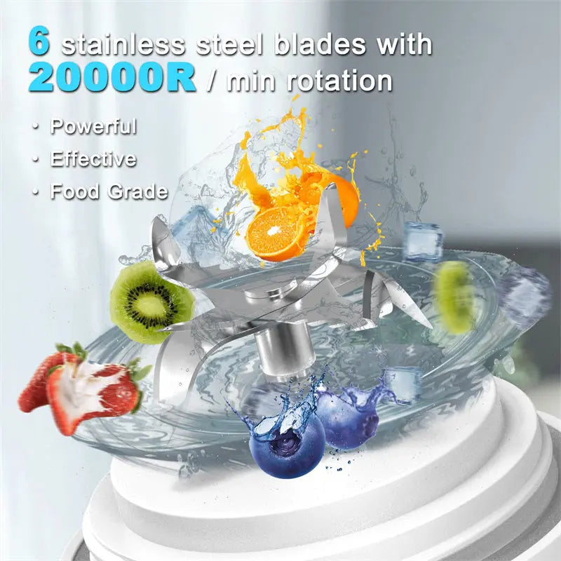 Portable Blender Juicer Personal Size Blender For Shakes And Smoothies With 6 Blade Mini Blender Kitchen Gadgets - Unique Unique Unique Portable Blender Juicer Personal Size Blender For Shakes And Smoothies With 6 Blade Mini Blender Kitchen Gadgets