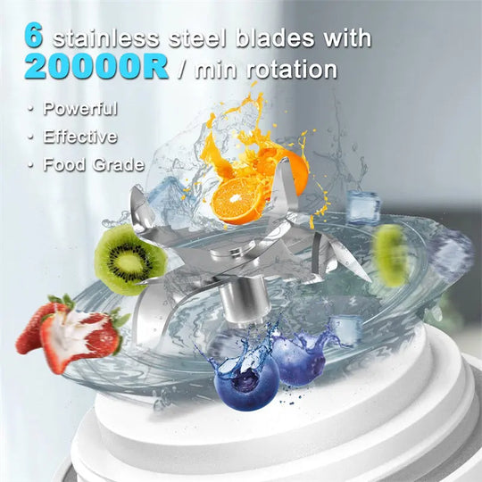Portable Blender Juicer Personal Size Blender For Shakes And Smoothies With 6 Blade Mini Blender Kitchen Gadgets - Unique Unique Unique Portable Blender Juicer Personal Size Blender For Shakes And Smoothies With 6 Blade Mini Blender Kitchen Gadgets